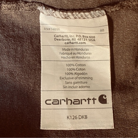 Carhartt Chocolate brown long sleeve crew tee - Picture 7 of 7